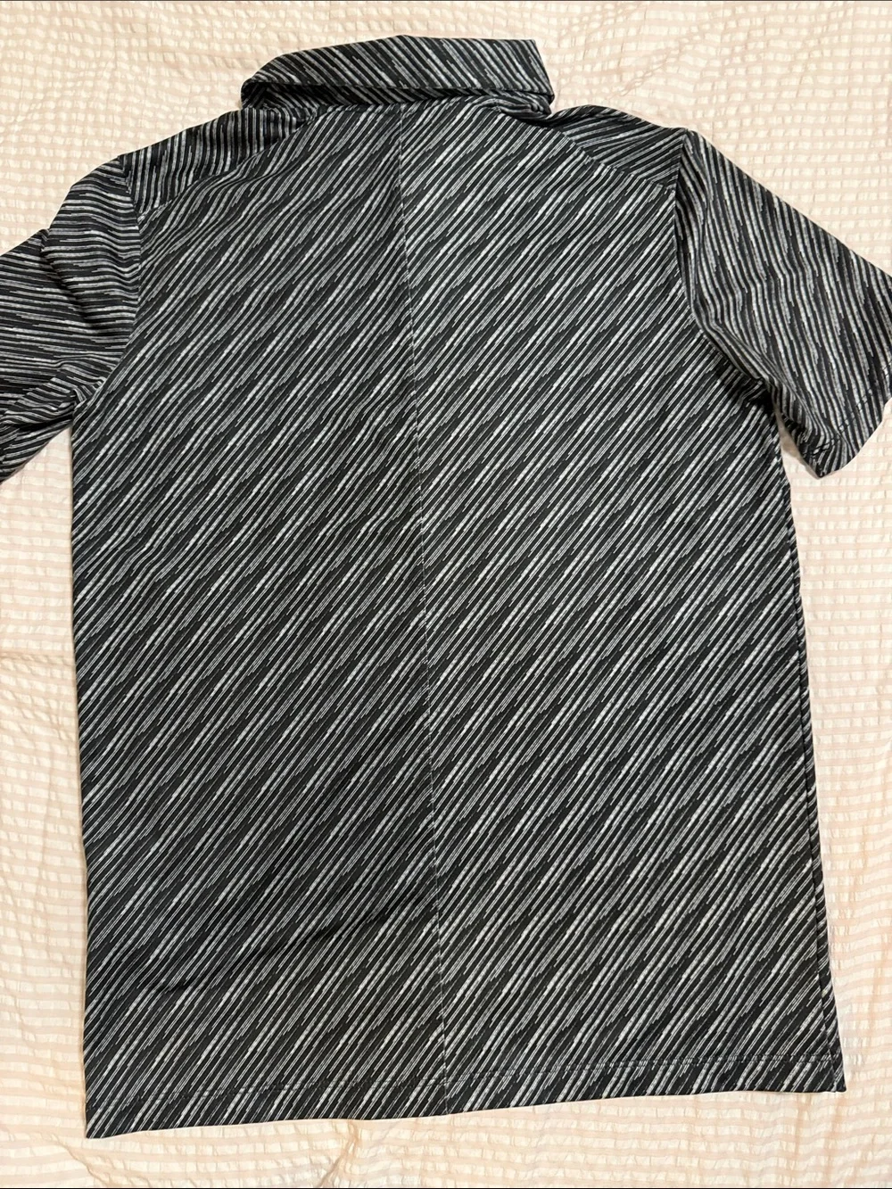 Boys Nike Black & White Striped Dri-FIT Polo NO TAGS LIKE NEW sz Large